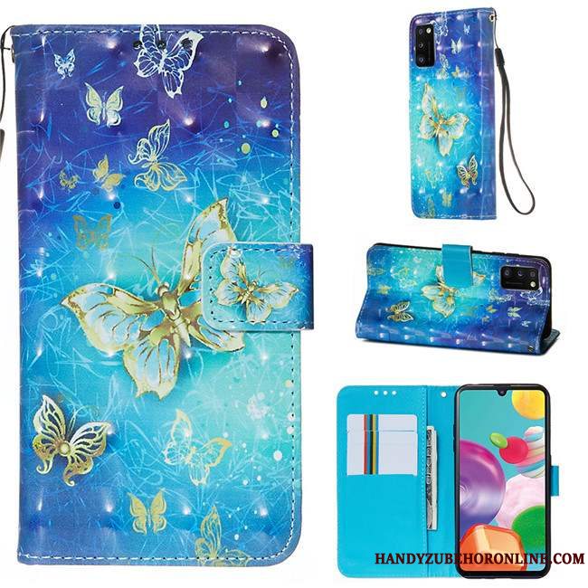 Etui Samsung Galaxy A41 Beskyttelse Anti-fald Blå, Cover Samsung Galaxy A41 Silikone