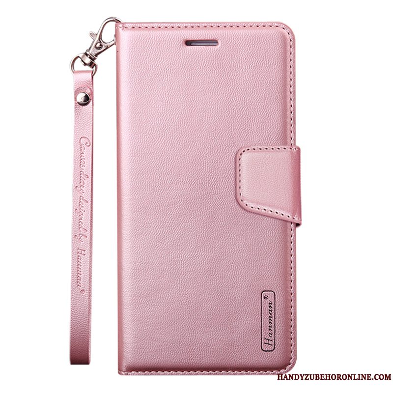 Etui Samsung Galaxy A41 Folio Anti-fald Telefon, Cover Samsung Galaxy A41 Læder Lyserød