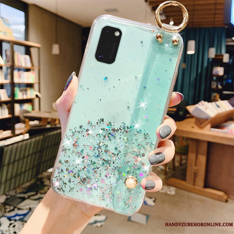 Etui Samsung Galaxy A41 Kreativ Pulver Telefon, Cover Samsung Galaxy A41 Tasker Grøn