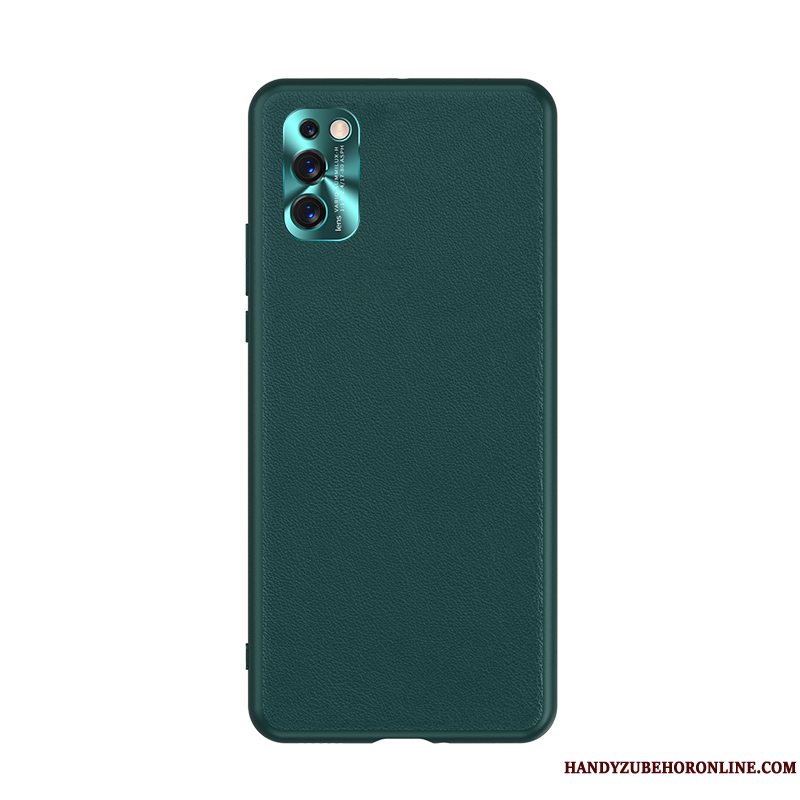 Etui Samsung Galaxy A41 Læder Telefonnubuck, Cover Samsung Galaxy A41 Tasker Grøn High End