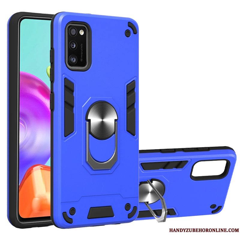 Etui Samsung Galaxy A41 Support Bil Telefon, Cover Samsung Galaxy A41 Beskyttelse Skridsikre Blå