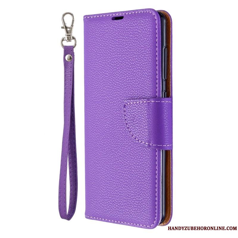 Etui Samsung Galaxy A41 Tegnebog Trendy Telefon, Cover Samsung Galaxy A41 Folio Business Lilla