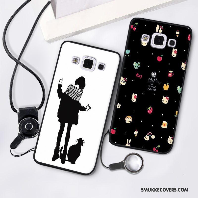 Etui Samsung Galaxy A5 2015 Beskyttelse Anti-fald Trend, Cover Samsung Galaxy A5 2015 Blød Hængende Ornamenter Sort