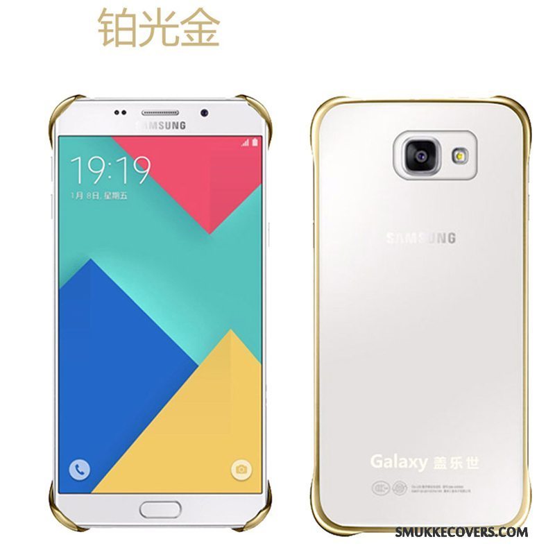 Etui Samsung Galaxy A5 2016 Bagdæksel Guld, Cover Samsung Galaxy A5 2016 Ramme Telefon