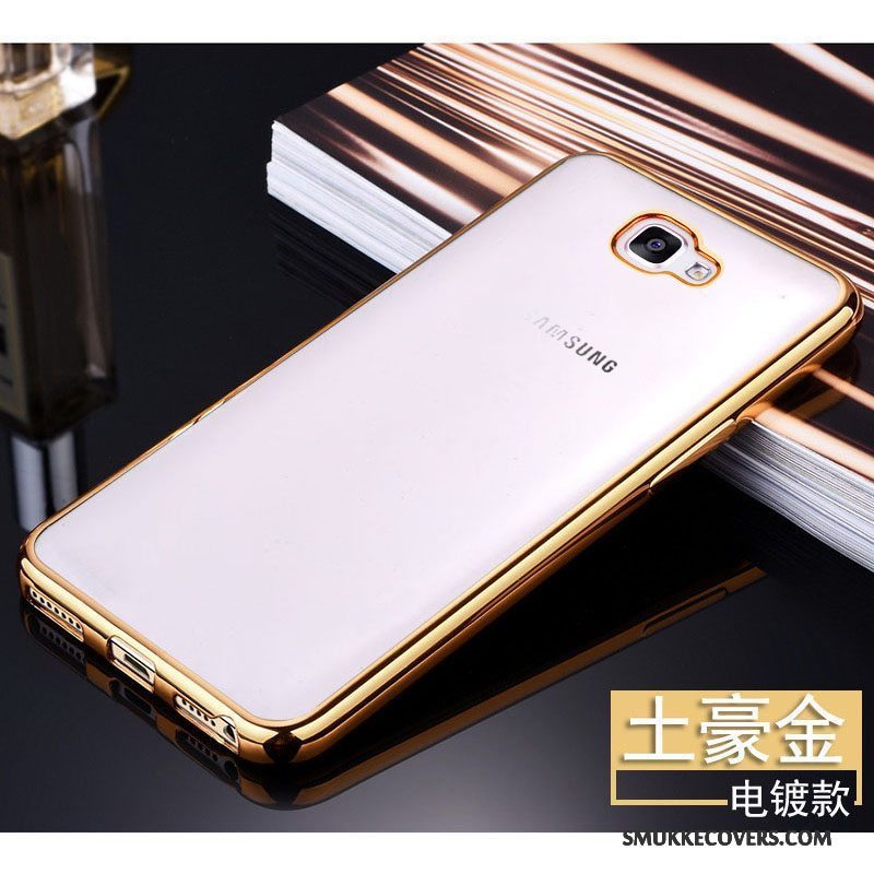 Etui Samsung Galaxy A5 2016 Tasker Guld Telefon, Cover Samsung Galaxy A5 2016 Silikone Anti-fald Gennemsigtig