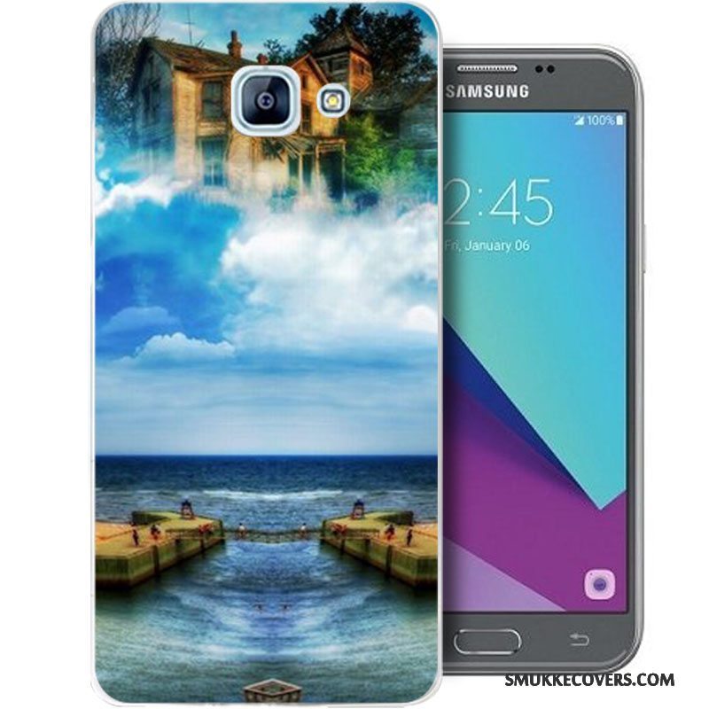 Etui Samsung Galaxy A5 2017 Tasker Telefonblå, Cover Samsung Galaxy A5 2017 Silikone Anti-fald