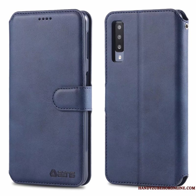 Etui Samsung Galaxy A50 Folio Hærdning Ny, Cover Samsung Galaxy A50 Tasker Hængende Ornamenter Skærmbeskyttelse