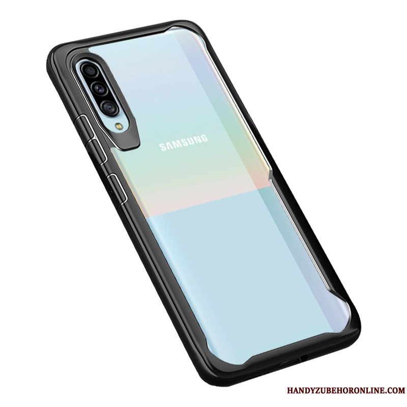 Etui Samsung Galaxy A50s Beskyttelse High End Gennemsigtig, Cover Samsung Galaxy A50s Tasker Trend Sort