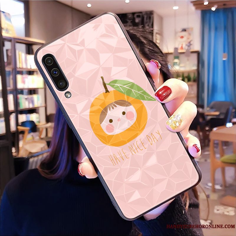 Etui Samsung Galaxy A50s Cartoon Rombe Lyserød, Cover Samsung Galaxy A50s Silikone Telefon