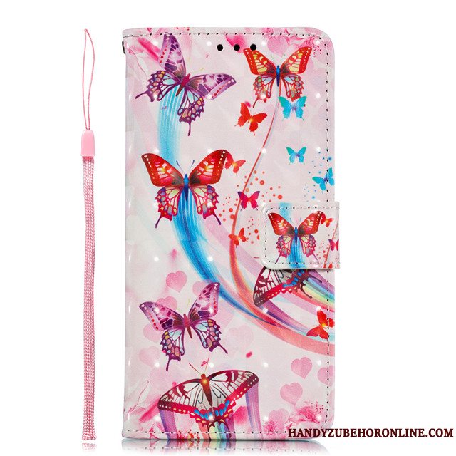 Etui Samsung Galaxy A50s Folio Telefonanti-fald, Cover Samsung Galaxy A50s Silikone Lyserød