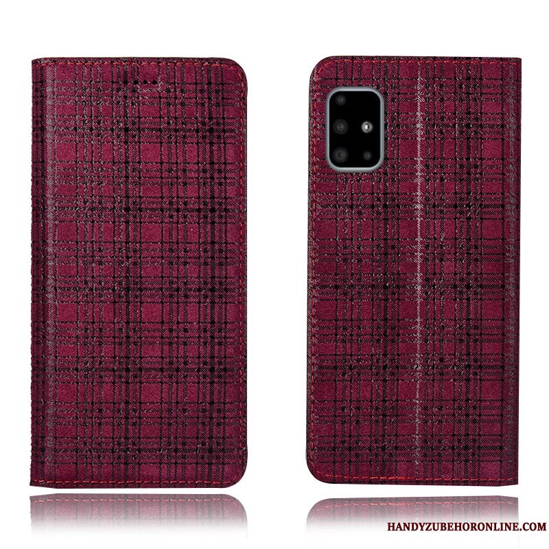 Etui Samsung Galaxy A51 Beskyttelse Telefonanti-fald, Cover Samsung Galaxy A51 Folio Mønster Fløjl