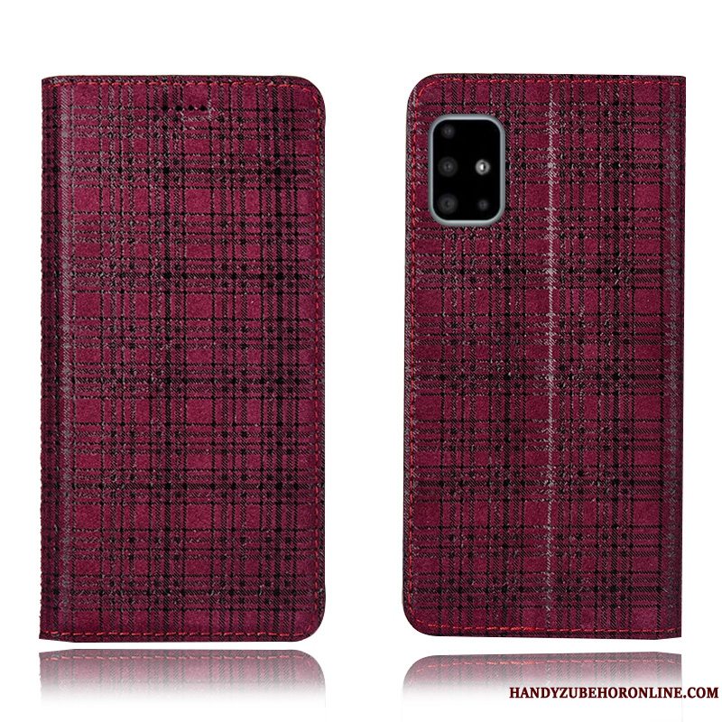 Etui Samsung Galaxy A51 Beskyttelse Telefonanti-fald, Cover Samsung Galaxy A51 Folio Mønster Fløjl