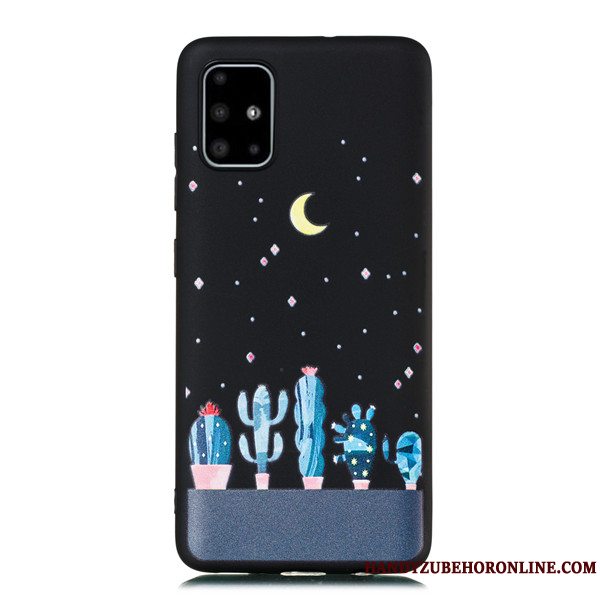 Etui Samsung Galaxy A51 Cartoon Telefonhængende Ornamenter, Cover Samsung Galaxy A51 Tasker Nubuck Anti-fald