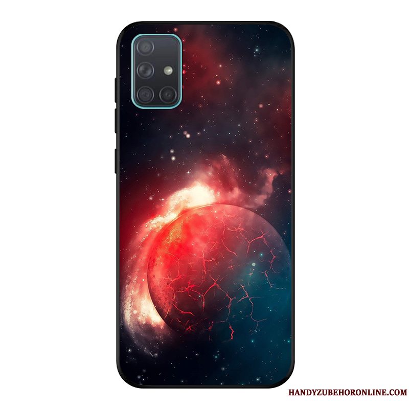 Etui Samsung Galaxy A51 Tasker Telefonrød, Cover Samsung Galaxy A51 Cartoon Af Personlighed Tynd