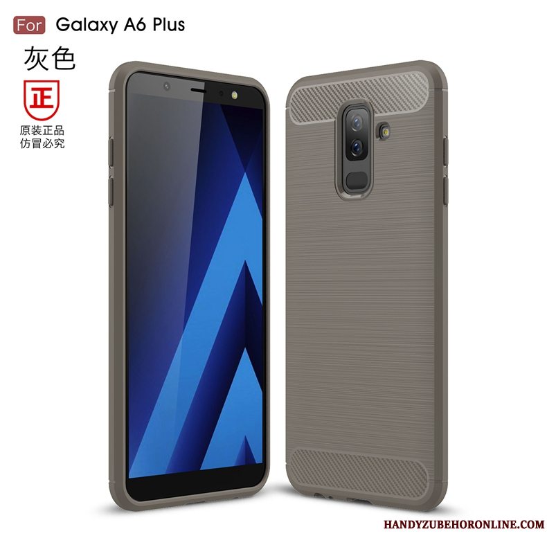 Etui Samsung Galaxy A6+ Beskyttelse Silke Mønster, Cover Samsung Galaxy A6+ Tasker Anti-fald Telefon