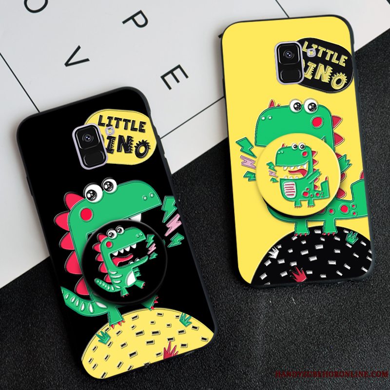 Etui Samsung Galaxy A6 Blød Anti-fald Dragon, Cover Samsung Galaxy A6 Support Af Personlighed Gul