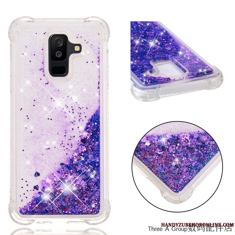 Etui Samsung Galaxy A6+ Tasker Trend Lyserød, Cover Samsung Galaxy A6+ Blød Telefonanti-fald