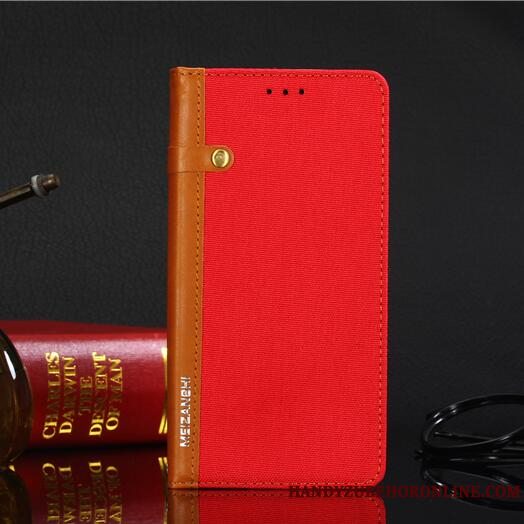 Etui Samsung Galaxy A60 Tegnebog Rød Anti-fald, Cover Samsung Galaxy A60 Blød Telefonkort
