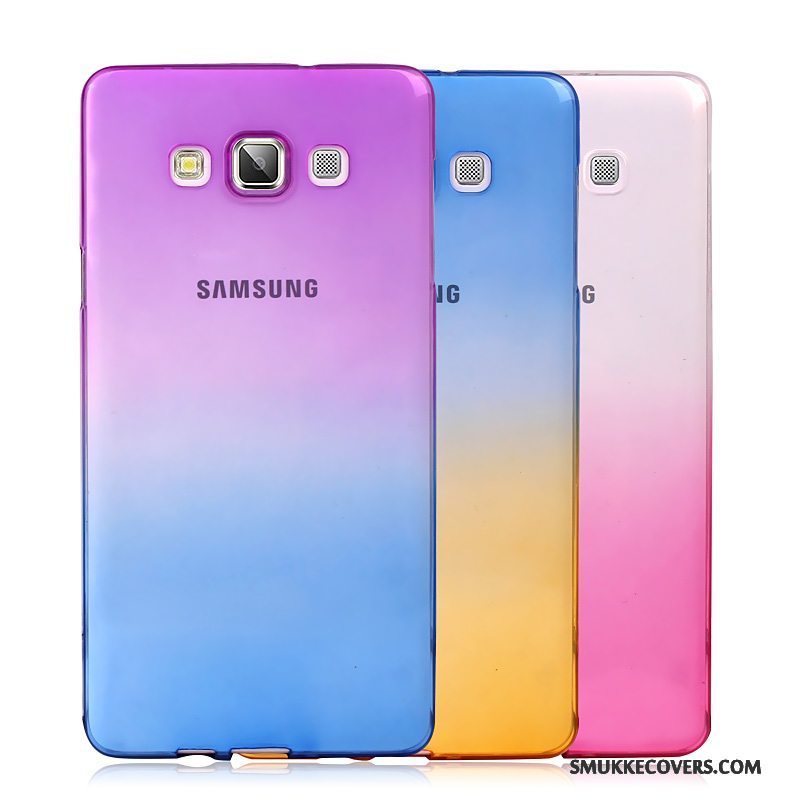 Etui Samsung Galaxy A7 2015 Beskyttelse Gennemsigtig Cool, Cover Samsung Galaxy A7 2015 Farve Gradient Telefon