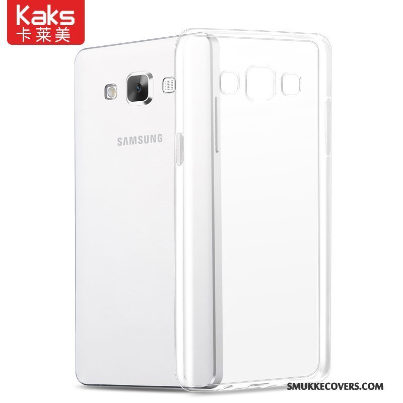 Etui Samsung Galaxy A7 2015 Beskyttelse Telefongennemsigtig, Cover Samsung Galaxy A7 2015 Blød Hvid Let Tynd