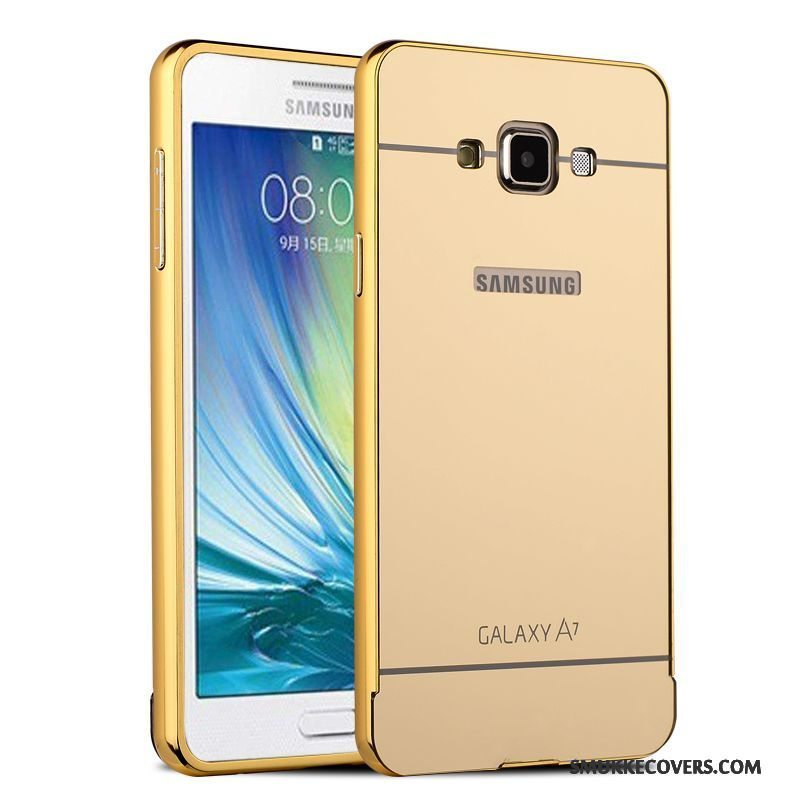 Etui Samsung Galaxy A7 2015 Metal Guld Telefon, Cover Samsung Galaxy A7 2015 Beskyttelse Ramme