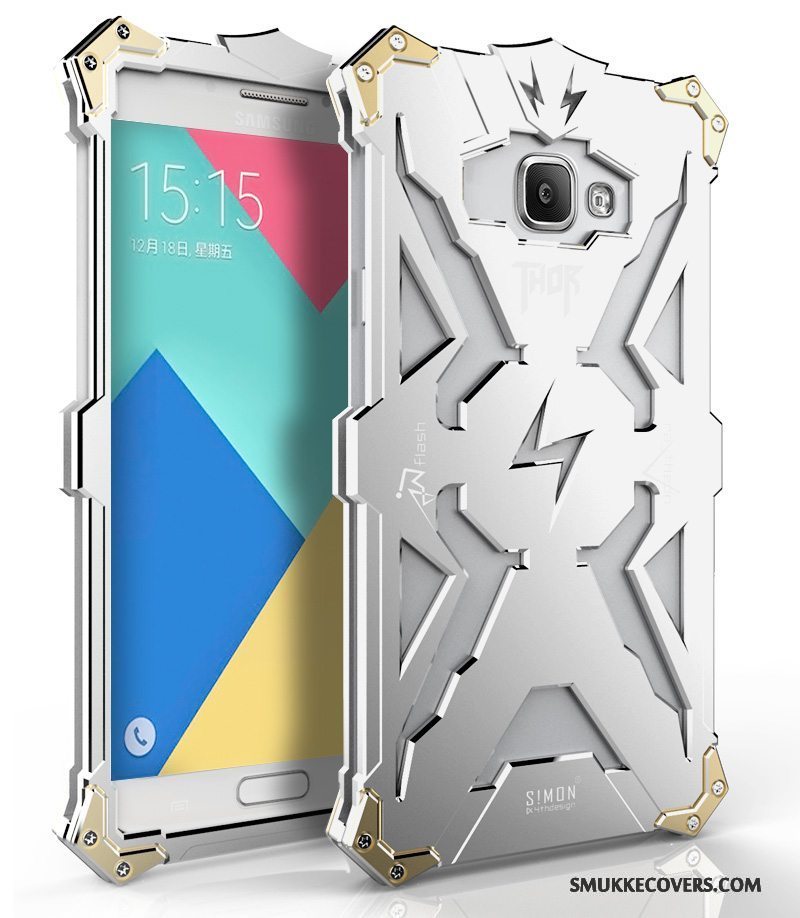 Etui Samsung Galaxy A7 2015 Metal Trend Tre Forsvar, Cover Samsung Galaxy A7 2015 Beskyttelse Ramme Sølv