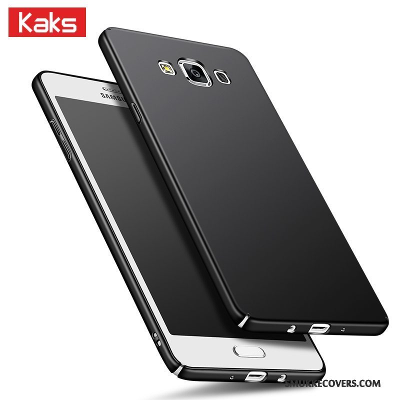 Etui Samsung Galaxy A7 2015 Silikone Telefonhård, Cover Samsung Galaxy A7 2015 Beskyttelse Sort Nubuck