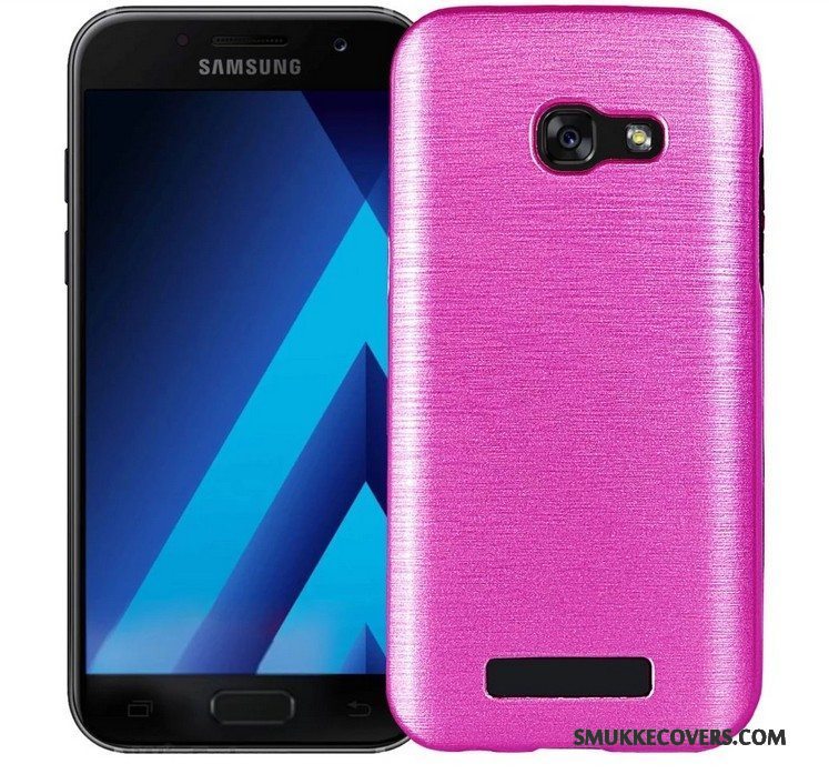 Etui Samsung Galaxy A7 2017 Blød Rød Anti-fald, Cover Samsung Galaxy A7 2017 Silikone Telefon