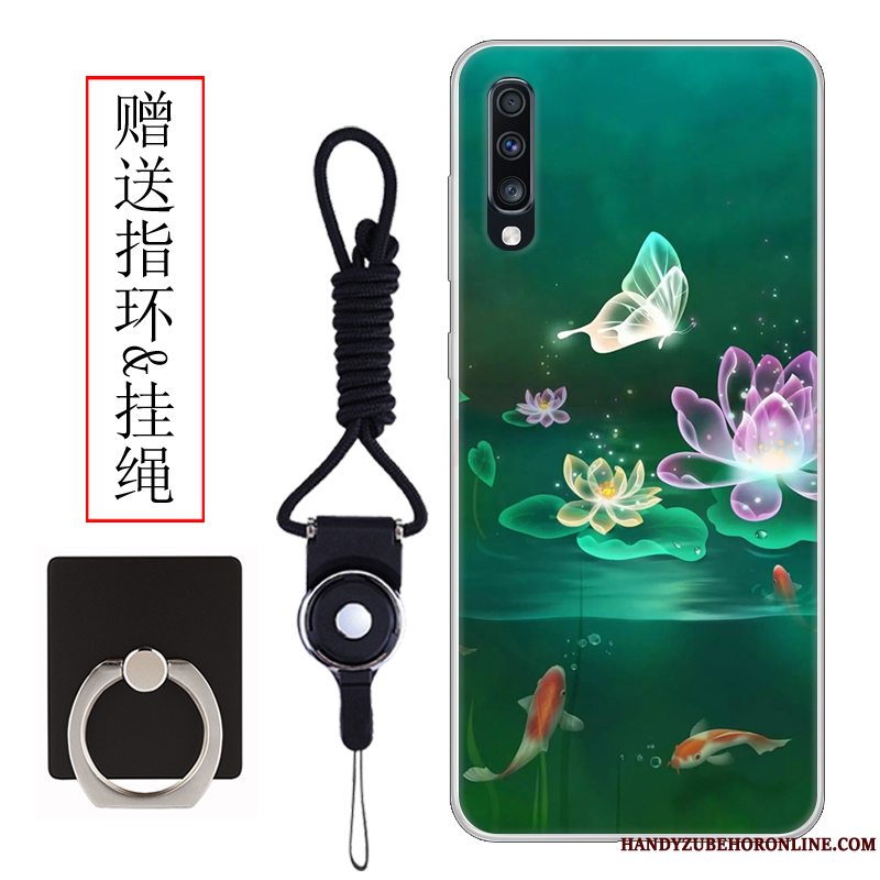 Etui Samsung Galaxy A70 Beskyttelse Frisk Anti-fald, Cover Samsung Galaxy A70 Kreativ Grøn Telefon