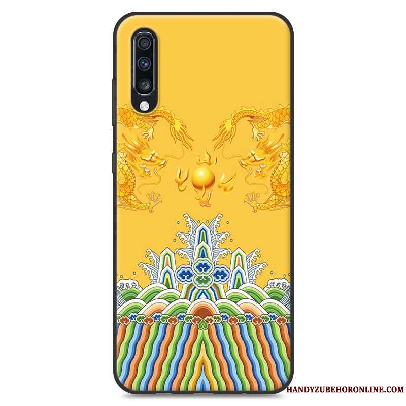 Etui Samsung Galaxy A70 Blød Gul Elskeren, Cover Samsung Galaxy A70 Kreativ Telefonaf Personlighed