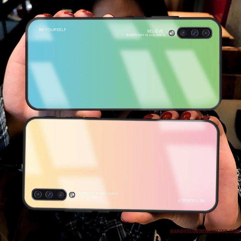 Etui Samsung Galaxy A70 Tasker Gradient Farve Anti-fald, Cover Samsung Galaxy A70 Beskyttelse Glas Trend