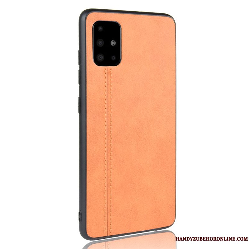 Etui Samsung Galaxy A71 Læder Hård Cow, Cover Samsung Galaxy A71 Beskyttelse Gul Mønster