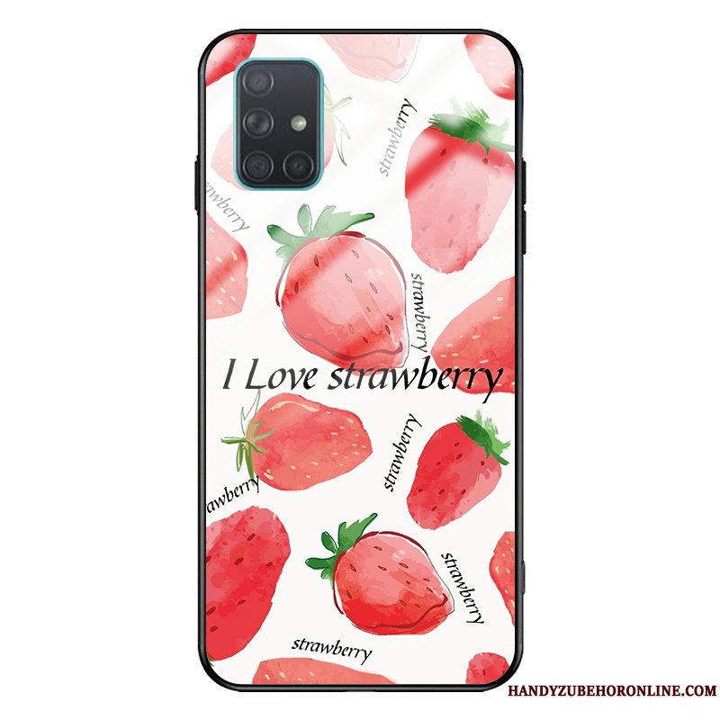 Etui Samsung Galaxy A71 Tasker Glas Anti-fald, Cover Samsung Galaxy A71 Beskyttelse Frisk Rød