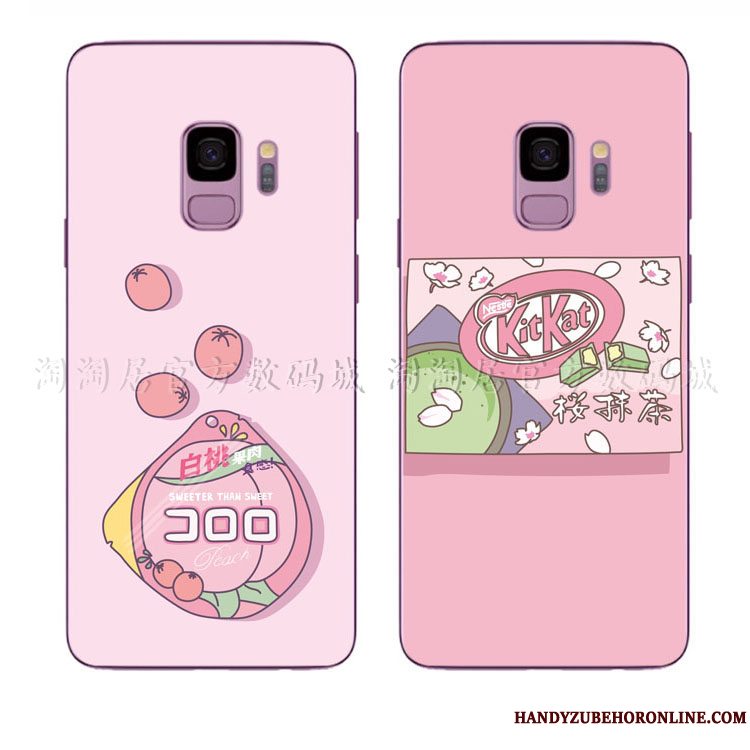 Etui Samsung Galaxy A8 2018 Blød Hjerte Telefon, Cover Samsung Galaxy A8 2018 Lyserød Frisk