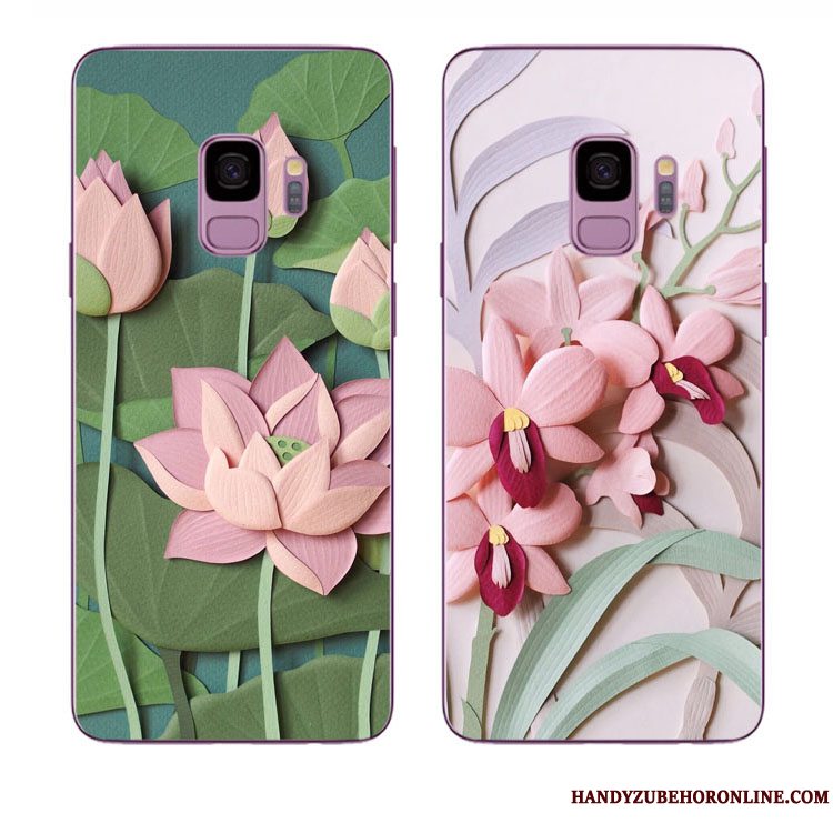 Etui Samsung Galaxy A8 2018 Vintage Frisk Telefon, Cover Samsung Galaxy A8 2018 Blomster Kunst