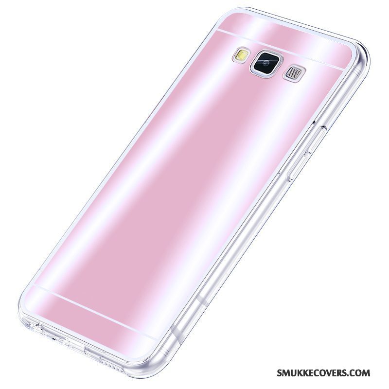 Etui Samsung Galaxy A8 Blød Lyserød Gennemsigtig, Cover Samsung Galaxy A8 Strass Hård Nubuck