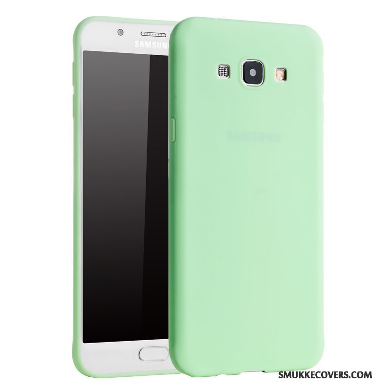 Etui Samsung Galaxy A8 Blød Telefongrøn, Cover Samsung Galaxy A8 Beskyttelse Tynd Trend