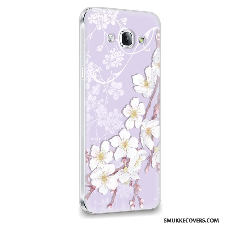 Etui Samsung Galaxy A8 Blød Telefonsmuk, Cover Samsung Galaxy A8 Beskyttelse Lilla Anti-fald