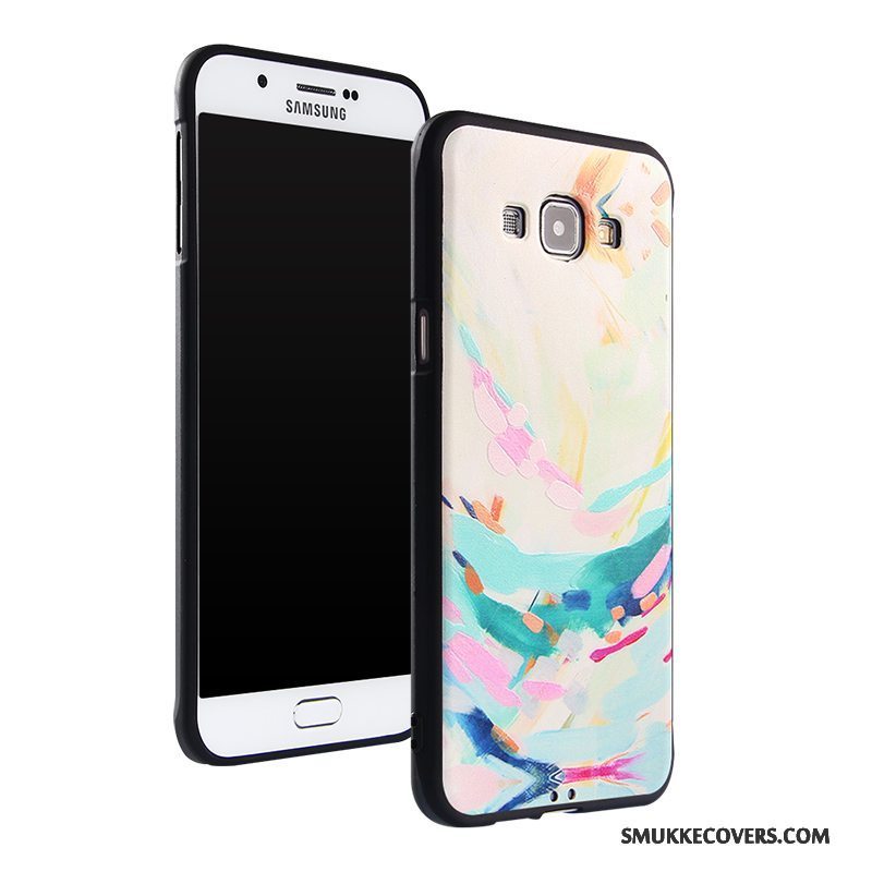 Etui Samsung Galaxy A8 Cartoon Hængende Ornamenter Anti-fald, Cover Samsung Galaxy A8 Silikone Trend Telefon