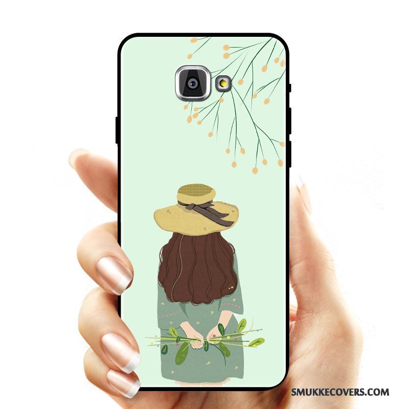 Etui Samsung Galaxy A8+ Silikone Anti-fald Telefon, Cover Samsung Galaxy A8+ Cartoon Lyse Tynd