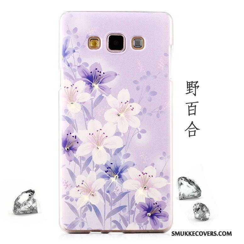 Etui Samsung Galaxy A8 Strass Lyse Telefon, Cover Samsung Galaxy A8 Beskyttelse Mesh Lilla