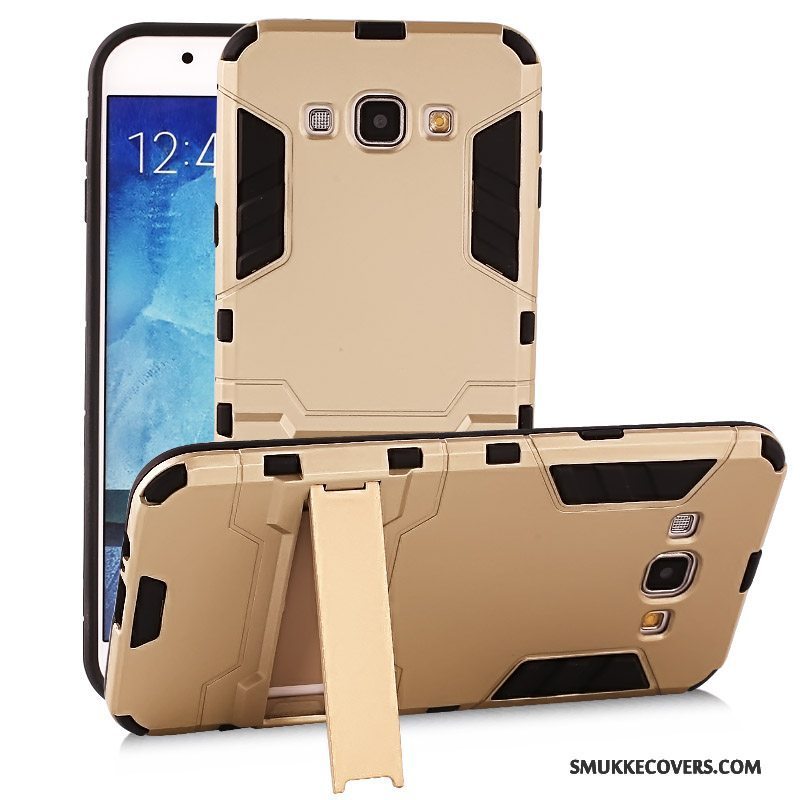 Etui Samsung Galaxy A8 Support Anti-fald Guld, Cover Samsung Galaxy A8 Beskyttelse Trend Telefon