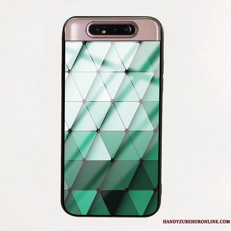 Etui Samsung Galaxy A80 Blød Telefonvind, Cover Samsung Galaxy A80 Silikone Grøn Spejl