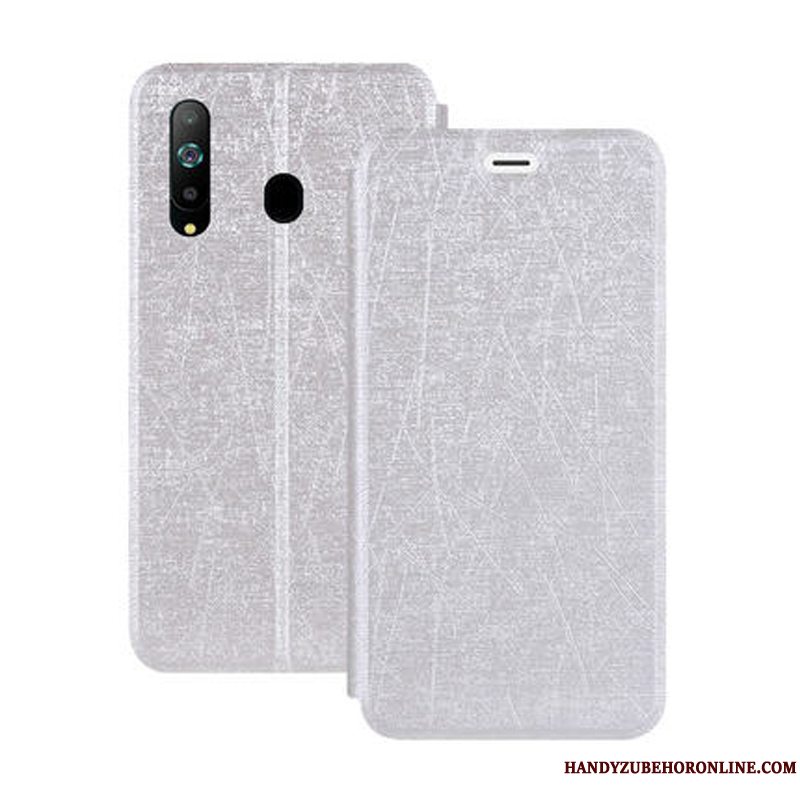 Etui Samsung Galaxy A8s Beskyttelse Hvid Magnetisk Spænde, Cover Samsung Galaxy A8s Blød Telefon