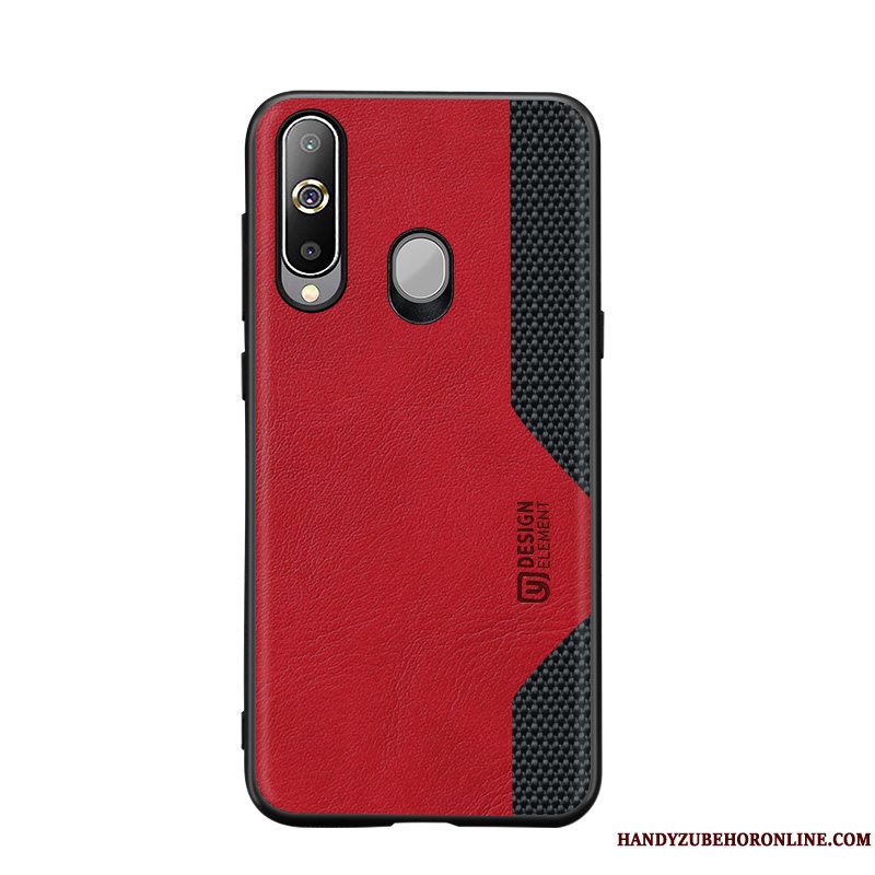 Etui Samsung Galaxy A8s Silikone Splejsning Rød, Cover Samsung Galaxy A8s Beskyttelse Strikkede Cool