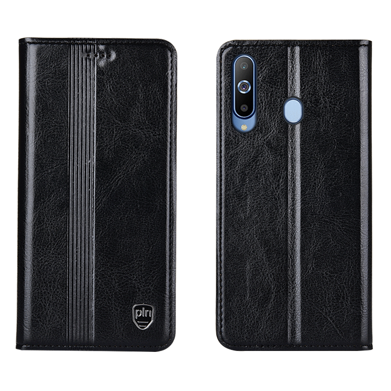 Etui Samsung Galaxy A8s Tasker Sort Telefon, Cover Samsung Galaxy A8s Læder Anti-fald