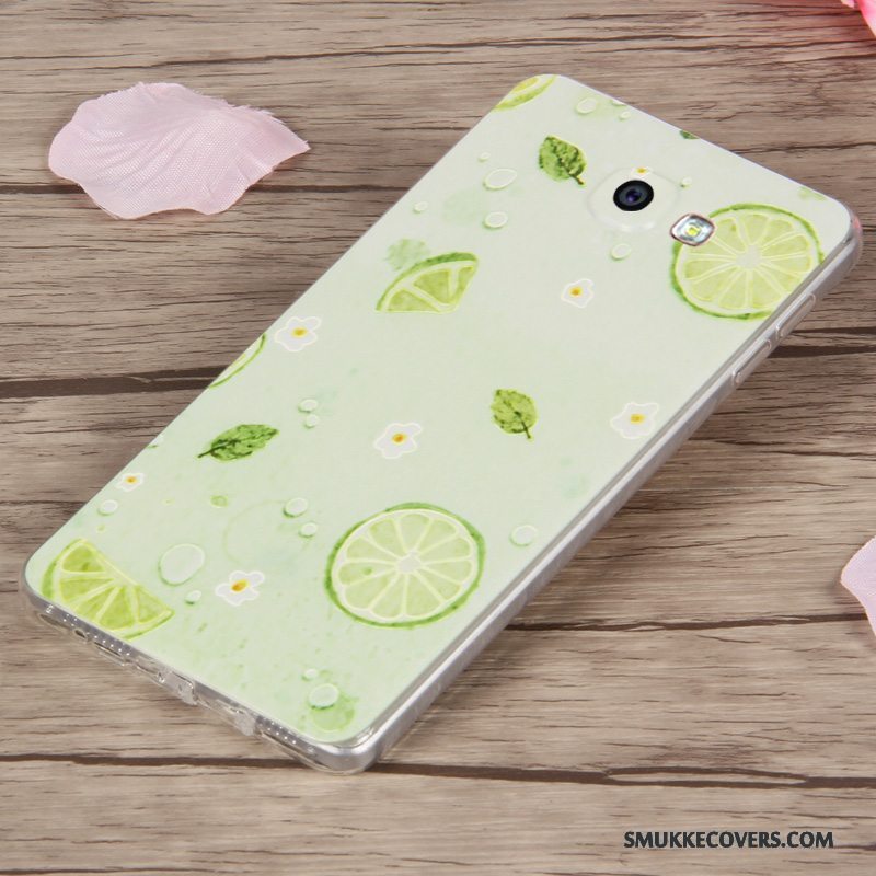 Etui Samsung Galaxy A9 Beskyttelse Høj Grøn, Cover Samsung Galaxy A9 Cartoon Lyse Telefon