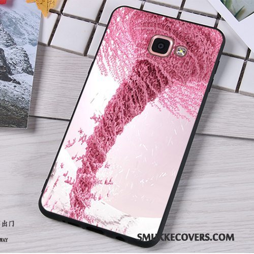 Etui Samsung Galaxy A9 Silikone Høj Anti-fald, Cover Samsung Galaxy A9 Beskyttelse Telefonlyserød