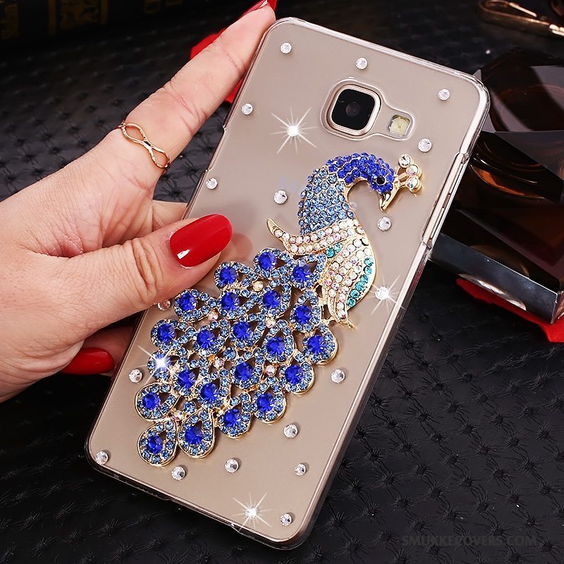 Etui Samsung Galaxy A9 Strass Lilla Telefon, Cover Samsung Galaxy A9 Strass Gennemsigtig