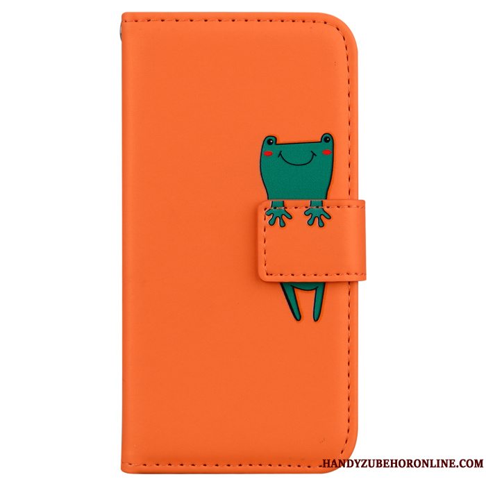 Etui Samsung Galaxy A90 5g Beskyttelse Telefonorange, Cover Samsung Galaxy A90 5g Læder Anti-fald
